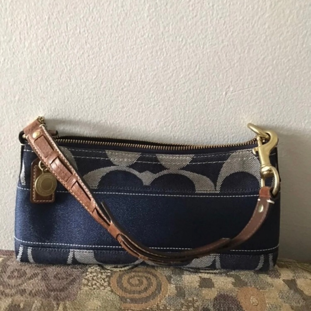 Coach denim signature purse